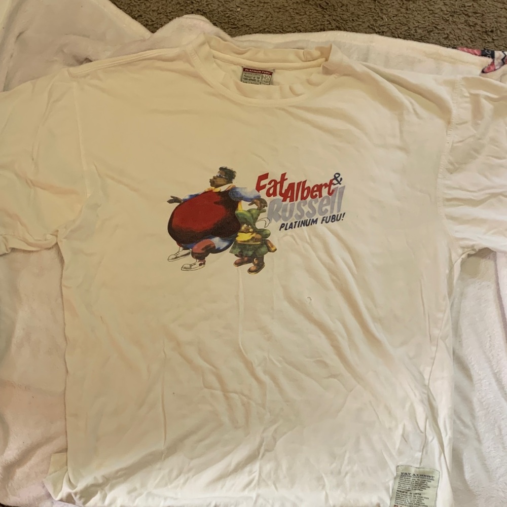 Fubu Cream Tee With Bold Graphic